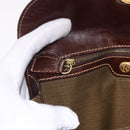 FENDI Zucca Canvas Hand Bag Black Brown Auth 186381V-26