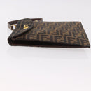 FENDI Zucca Canvas Hand Bag Black Brown Auth 186381V-4