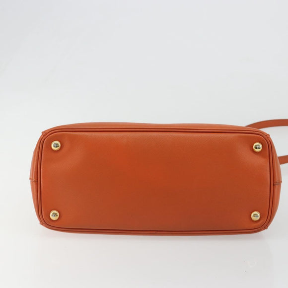 PRADA Galleria Hand Bag Safiano leather 2way Orange Auth 186384V