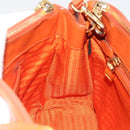 PRADA Galleria Hand Bag Safiano leather 2way Orange Auth 186384V-22