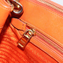 PRADA Galleria Hand Bag Safiano leather 2way Orange Auth 186384V-23
