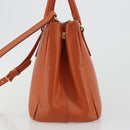PRADA Galleria Hand Bag Safiano leather 2way Orange Auth 186384V-3