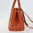 PRADA Galleria Hand Bag Safiano leather 2way Orange Auth 186384V-4