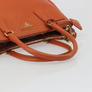 PRADA Galleria Hand Bag Safiano leather 2way Orange Auth 186384V-7