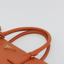 PRADA Galleria Hand Bag Safiano leather 2way Orange Auth 186384V-14