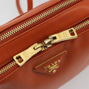 PRADA Shoulder Bag Saffiano leather Orange Gold Auth 186385V-15