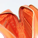 PRADA Shoulder Bag Saffiano leather Orange Gold Auth 186385V-20