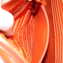 PRADA Shoulder Bag Saffiano leather Orange Gold Auth 186385V-24