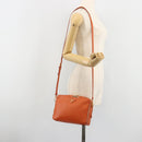 PRADA Shoulder Bag Saffiano leather Orange Gold Auth 186385V-29