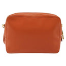 PRADA Shoulder Bag Saffiano leather Orange Gold Auth 186385V-3