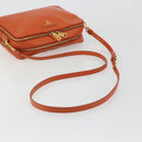 PRADA Shoulder Bag Saffiano leather Orange Gold Auth 186385V-7