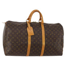 LOUIS VUITTON Monogram Keepall 55 Boston Bag M41424 LV Auth 186387A-1
