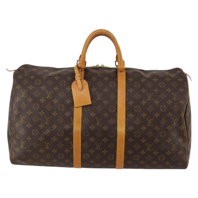 LOUIS VUITTON Monogram Keepall 55 Boston Bag M41424 LV Auth 186387A - 0
