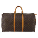 LOUIS VUITTON Monogram Keepall 55 Boston Bag M41424 LV Auth 186387A-3