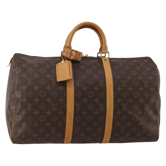 LOUIS VUITTON Monogram Keepall 50 Boston Bag M41426 LV Auth 186388A