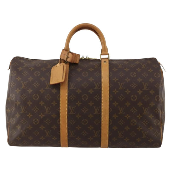 LOUIS VUITTON Monogram Keepall 50 Boston Bag M41426 LV Auth 186388A