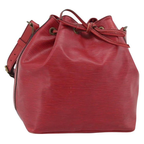 LOUIS VUITTON Epi Petit Noe Shoulder Bag Red M44107 LV Auth 186393