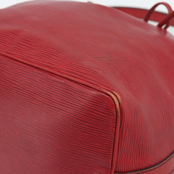 LOUIS VUITTON Epi Petit Noe Shoulder Bag Red M44107 LV Auth 186393