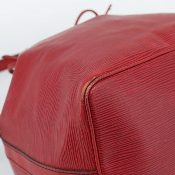 LOUIS VUITTON Epi Petit Noe Shoulder Bag Red M44107 LV Auth 186393