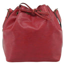 LOUIS VUITTON Epi Petit Noe Shoulder Bag Red M44107 LV Auth 186393-13