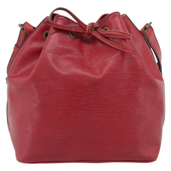 LOUIS VUITTON Epi Petit Noe Shoulder Bag Red M44107 LV Auth 186393
