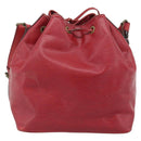 LOUIS VUITTON Epi Petit Noe Shoulder Bag Red M44107 LV Auth 186393-2