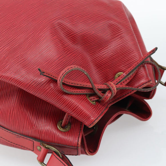 LOUIS VUITTON Epi Petit Noe Shoulder Bag Red M44107 LV Auth 186393