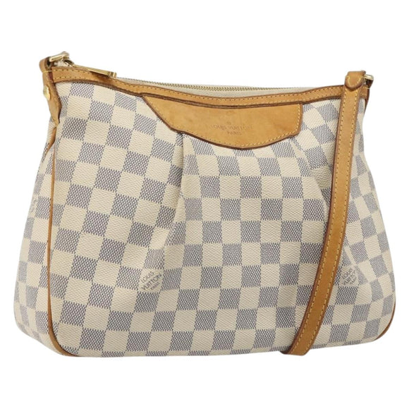 LOUIS VUITTON Damier Azur Siracusa PM Shoulder Bag N41113 LV Auth 186399