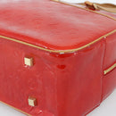 LOUIS VUITTON Monogram Vernis Sutton Hand Bag Red Rouge M91080 LV Auth 186400-8
