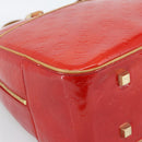 LOUIS VUITTON Monogram Vernis Sutton Hand Bag Red Rouge M91080 LV Auth 186400-15