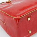 LOUIS VUITTON Monogram Vernis Sutton Hand Bag Red Rouge M91080 LV Auth 186400-17