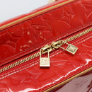 LOUIS VUITTON Monogram Vernis Sutton Hand Bag Red Rouge M91080 LV Auth 186400-10