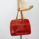 LOUIS VUITTON Monogram Vernis Sutton Hand Bag Red Rouge M91080 LV Auth 186400-23