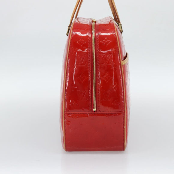 LOUIS VUITTON Monogram Vernis Sutton Hand Bag Red Rouge M91080 LV Auth 186400