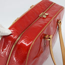 LOUIS VUITTON Monogram Vernis Sutton Hand Bag Red Rouge M91080 LV Auth 186400-6