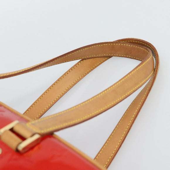 LOUIS VUITTON Monogram Vernis Sutton Hand Bag Red Rouge M91080 LV Auth 186400