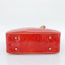 LOUIS VUITTON Monogram Vernis Sutton Hand Bag Red Rouge M91080 LV Auth 186400-5