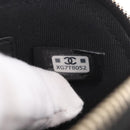 CHANEL Matelasse Chain Shoulder Bag Tweed Black Gold CC Auth 186402M-11