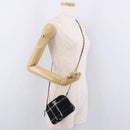 CHANEL Matelasse Chain Shoulder Bag Tweed Black Gold CC Auth 186402M-24