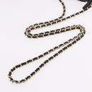 CHANEL Matelasse Chain Shoulder Bag Tweed Black Gold CC Auth 186402M-7