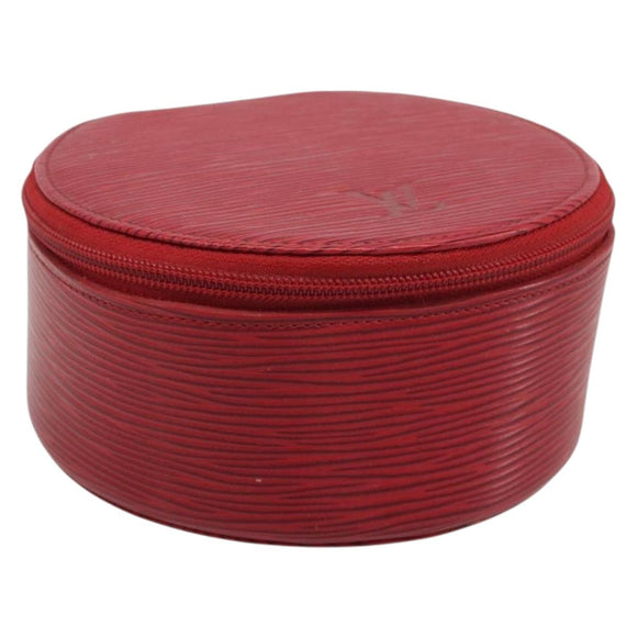 LOUIS VUITTON Epi Ecrin Bijoux 12 Jewelry Box Red M48207 LV Auth 186404