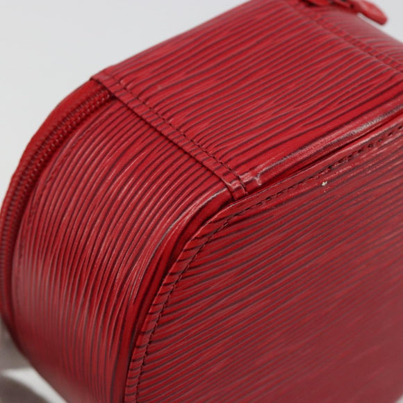 LOUIS VUITTON Epi Ecrin Bijoux 12 Jewelry Box Red M48207 LV Auth 186404
