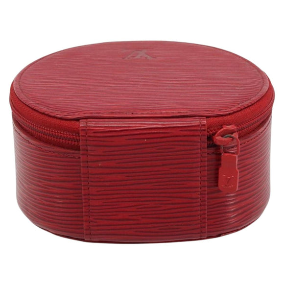 LOUIS VUITTON Epi Ecrin Bijoux 12 Jewelry Box Red M48207 LV Auth 186404