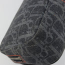 Christian Dior Trotter Canvas Flight Pouch Black Silver Auth 186406-16