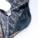 Christian Dior Trotter Canvas Flight Pouch Black Silver Auth 186406-11