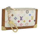 LOUIS VUITTON Monogram Multicolor Pochette Cles Purse White M92655 Auth 186408-1