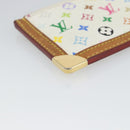 LOUIS VUITTON Monogram Multicolor Pochette Cles Purse White M92655 Auth 186408-16
