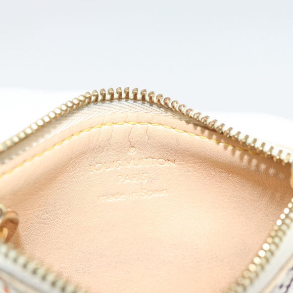 LOUIS VUITTON Monogram Multicolor Pochette Cles Purse White M92655 Auth 186408