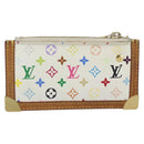 LOUIS VUITTON Monogram Multicolor Pochette Cles Purse White M92655 Auth 186408-2
