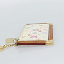 LOUIS VUITTON Monogram Multicolor Pochette Cles Purse White M92655 Auth 186408-4